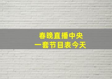 春晚直播中央一套节目表今天