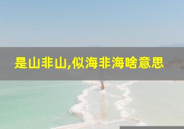 是山非山,似海非海啥意思