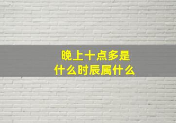 晚上十点多是什么时辰属什么