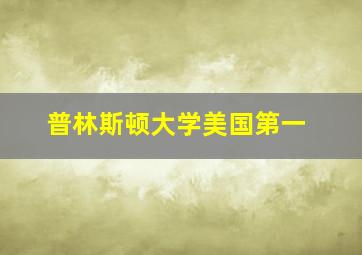 普林斯顿大学美国第一