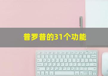 普罗普的31个功能