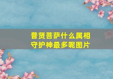 普贤菩萨什么属相守护神最多呢图片