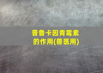 普鲁卡因青霉素的作用(兽医用)