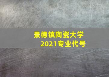 景德镇陶瓷大学2021专业代号