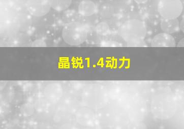 晶锐1.4动力