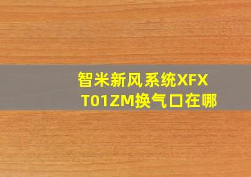 智米新风系统XFXT01ZM换气口在哪