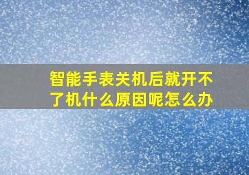 智能手表关机后就开不了机什么原因呢怎么办