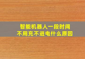 智能机器人一段时间不用充不进电什么原因