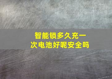 智能锁多久充一次电池好呢安全吗