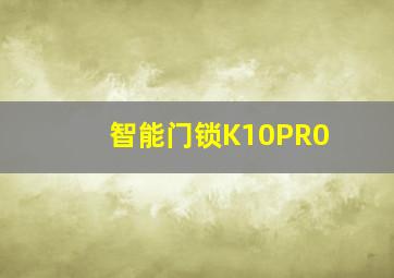 智能门锁K10PR0