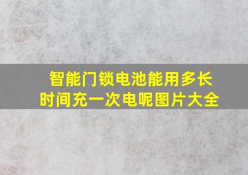 智能门锁电池能用多长时间充一次电呢图片大全