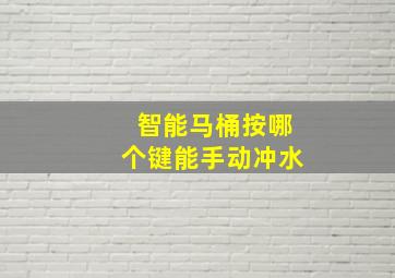 智能马桶按哪个键能手动冲水