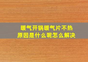 暖气开锅暖气片不热原因是什么呢怎么解决