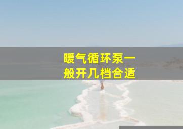 暖气循环泵一般开几档合适