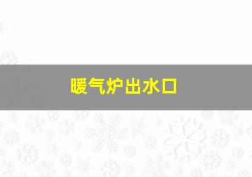 暖气炉出水口