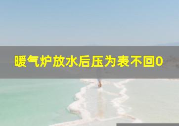 暖气炉放水后压为表不回0