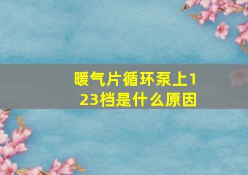 暖气片循环泵上123档是什么原因