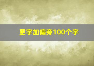 更字加偏旁100个字