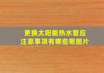 更换太阳能热水管应注意事项有哪些呢图片