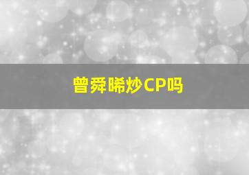 曾舜晞炒CP吗