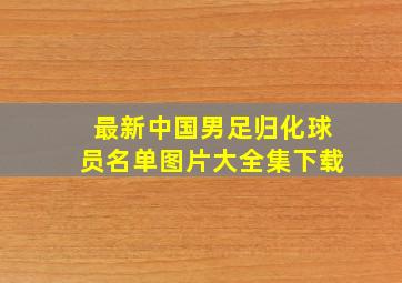 最新中国男足归化球员名单图片大全集下载