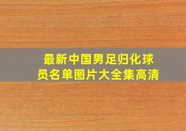 最新中国男足归化球员名单图片大全集高清