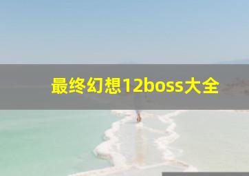 最终幻想12boss大全