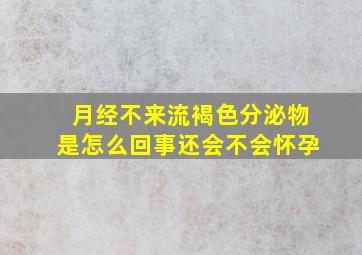 月经不来流褐色分泌物是怎么回事还会不会怀孕