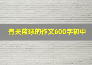 有关篮球的作文600字初中