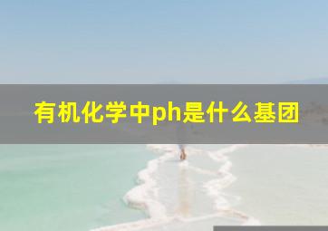 有机化学中ph是什么基团