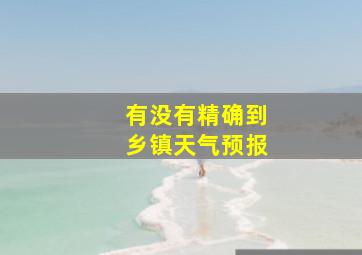 有没有精确到乡镇天气预报