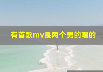 有首歌mv是两个男的唱的