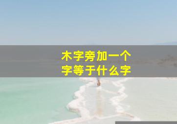 木字旁加一个字等于什么字