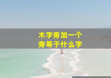 木字旁加一个旁等于什么字