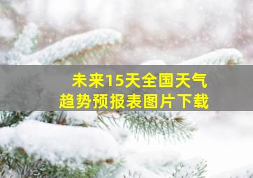 未来15天全国天气趋势预报表图片下载