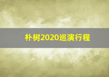 朴树2020巡演行程