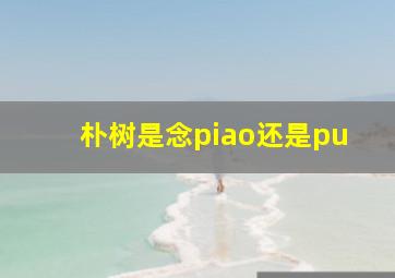 朴树是念piao还是pu