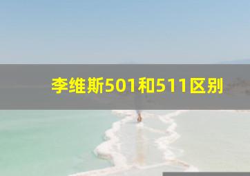 李维斯501和511区别