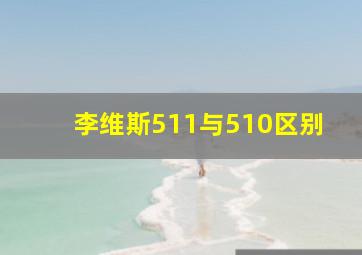 李维斯511与510区别