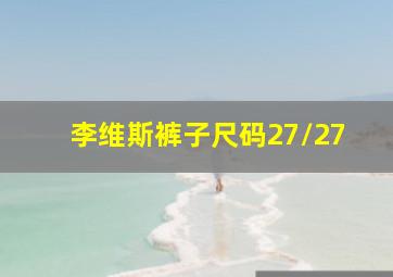 李维斯裤子尺码27/27