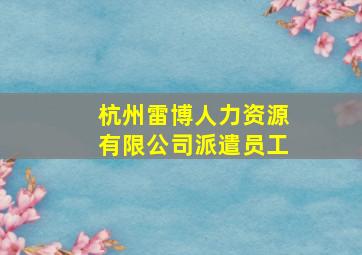 杭州雷博人力资源有限公司派遣员工