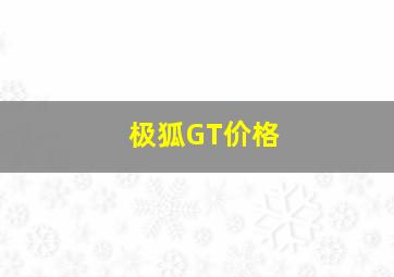 极狐GT价格