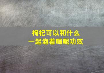 枸杞可以和什么一起泡着喝呢功效