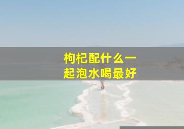 枸杞配什么一起泡水喝最好