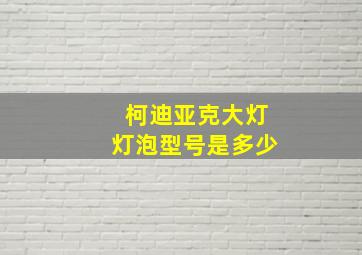 柯迪亚克大灯灯泡型号是多少