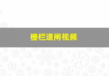 栅栏道闸视频