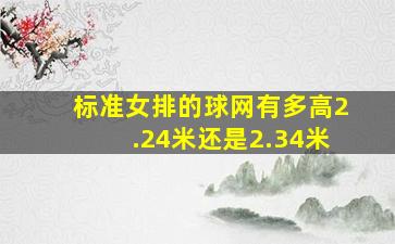 标准女排的球网有多高2.24米还是2.34米