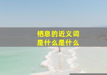 栖息的近义词是什么是什么