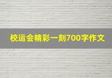 校运会精彩一刻700字作文