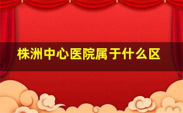 株洲中心医院属于什么区